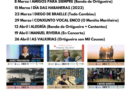 A Escola de Música de Ortigueira presenta a programación da súa canle de Youtube para esta primavera